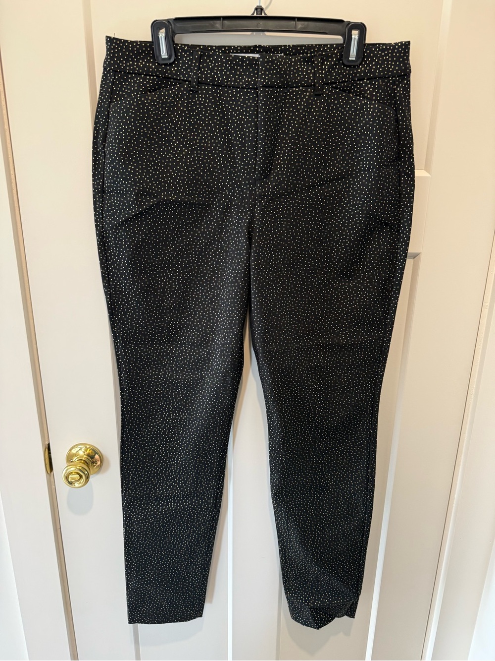 Old Navy Black Microdot Skinny Pants - Pixie Pants - Full Length